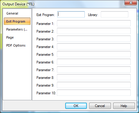 Exit Progam settings